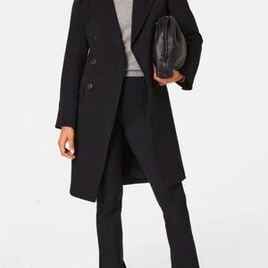 SPANX Classic Black Ponte Trench Coat